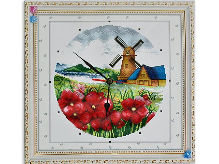 Набір для вишив. "Годинник "Млиночок" 36х35 (8020)