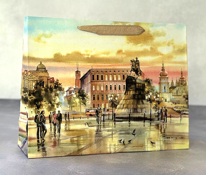 Пакет 26,5*34*10 "Богдан Хмельницький"/ Крафт