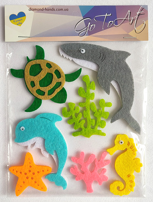 Decorative pattern from felt Meshkantsi sea