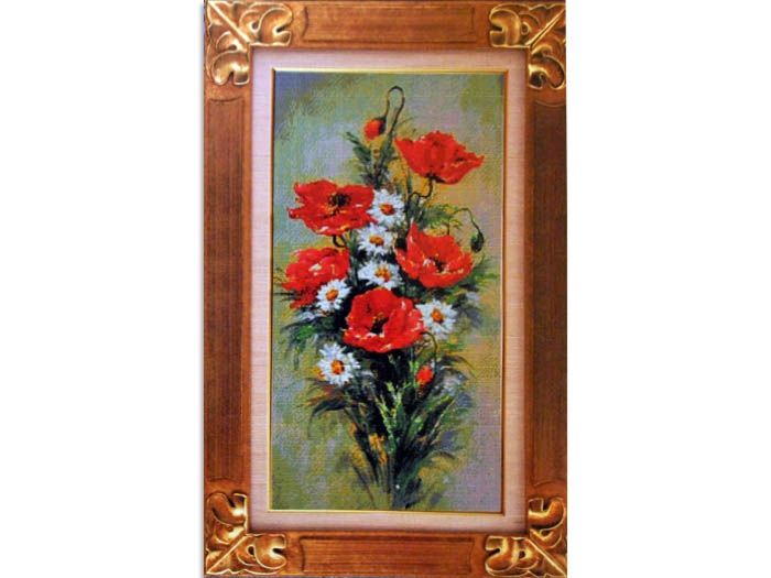 Kit embroidery Poppies and daisies