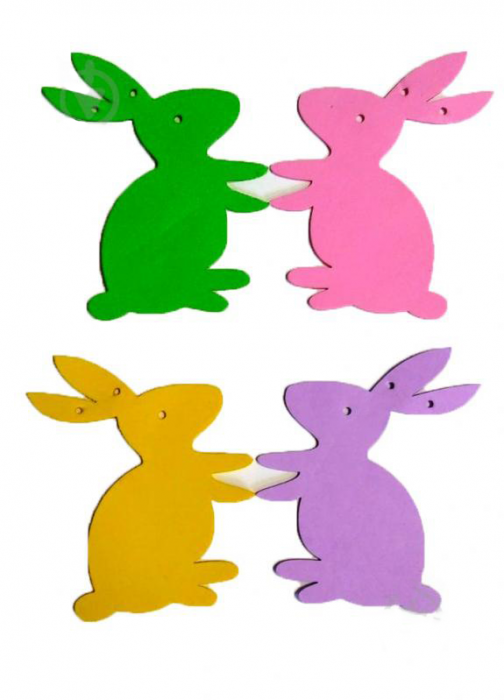 Decorative item Rabbit 10 cm (4 pcs per pack)