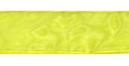 Стрічка з органзи, жовта, ширина 2 см; 45,7 м в рул. (D525,15)