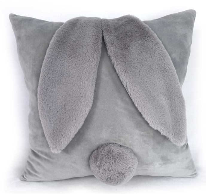 Bunny Dream pillow, gray, 37cm