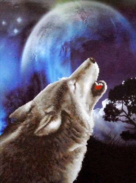 Set d/5D embroidery Wolf echo 49*63