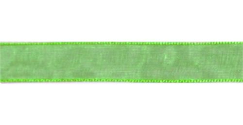 Ribbon from organza, green, ш. 1 cm; 45.7 m in the rudder.