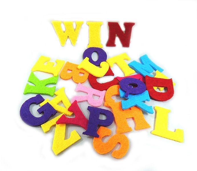 Decor of felt English alphabet 3,5 cm