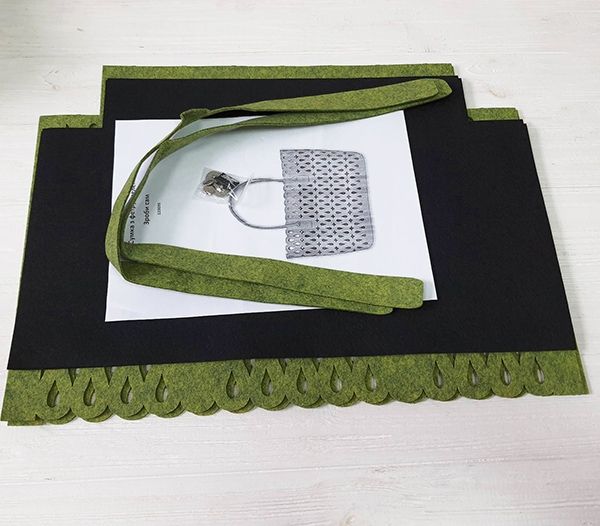 DIY felt bag, green