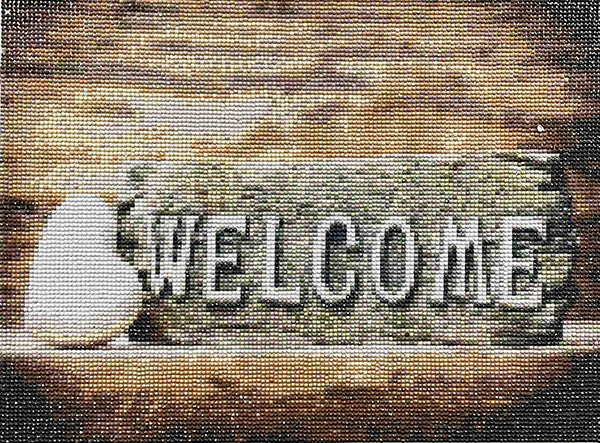 Набір для творчості зі стразами на підрамнику  "Welcome" 30*40 см  (У)
