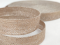Jute ribbon 2.5 cm, with lurex, silver, 50 m per roll.