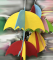 Decor from felt Umbrella 3d, 21 cm, 5 pcs per pack.