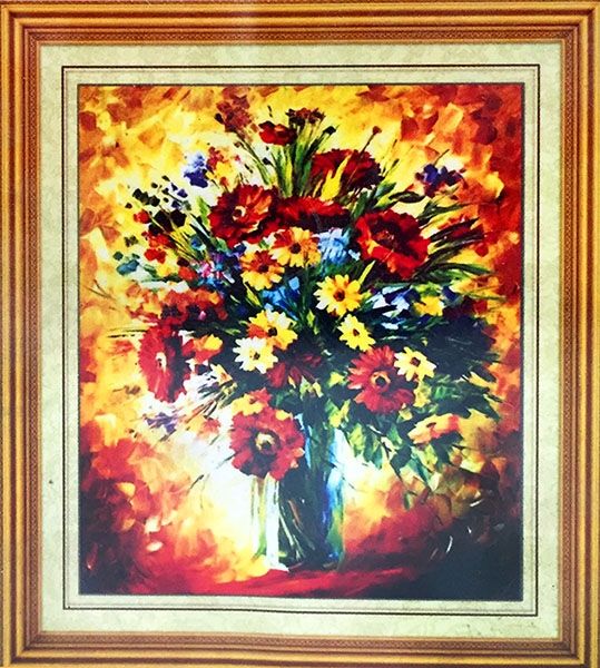 Set for creativity with rhinestones 5D Poppy bouquet