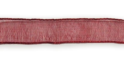 Стрічка з органзи, бордова, ш 1,2 см; 45,7 м в рул.
