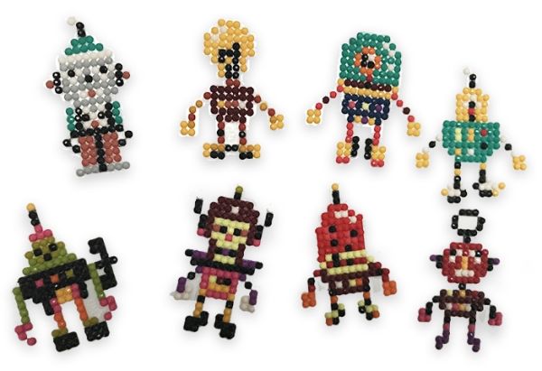 Set for creativity with rhinestones (stickers) Robots 8 stickers