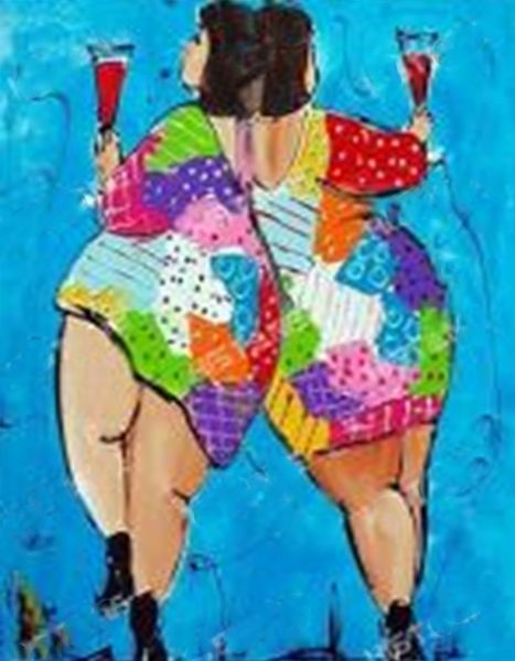 Girlfriends 20 * 30 cm Set for creativity with rhinestones on a stretcher.