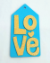Decorative item Love tag, 8 cm blue