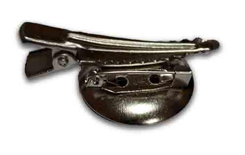 Fittings for metal Base brooch 2 in 1 (clip+brooch), silver