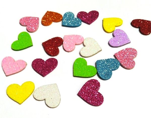 Decorative item Heart 2 cm 50 pcs per pack (sticker)