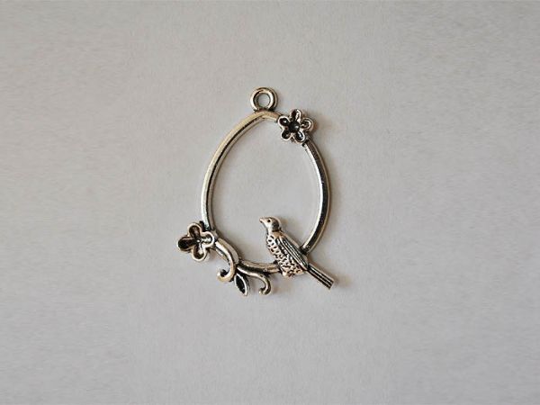 Accessories metal charm Pendants silver Nightingale