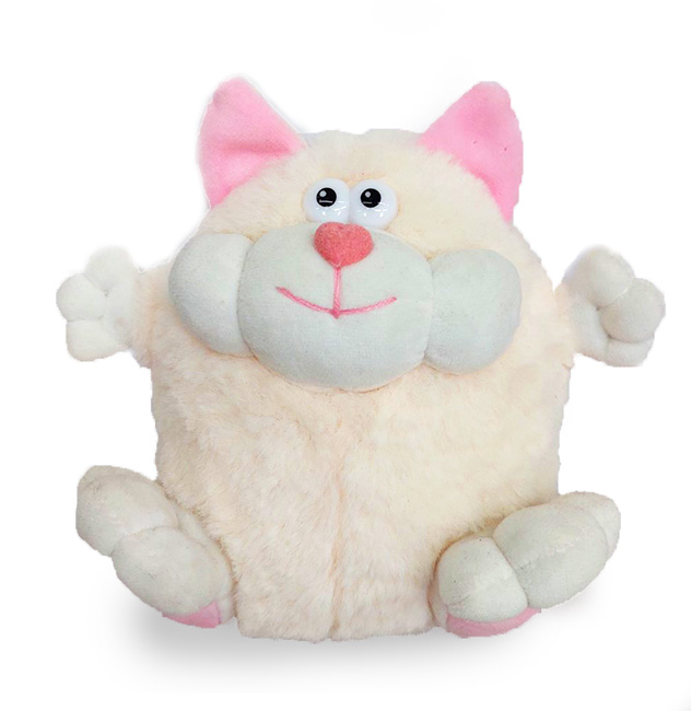 Soft stuffed toy Cat Kolobok, 14 cm