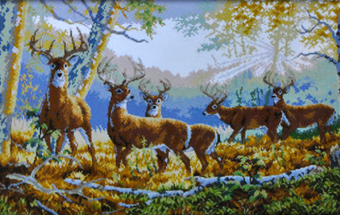 Set for embroidery Deer in the autumn forest, 77*52