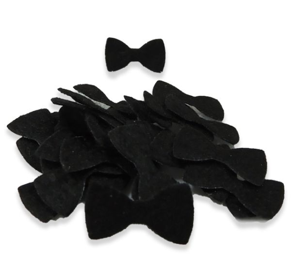 Decor of felt Bantik 2,5 cm, 500 pcs per pack, black