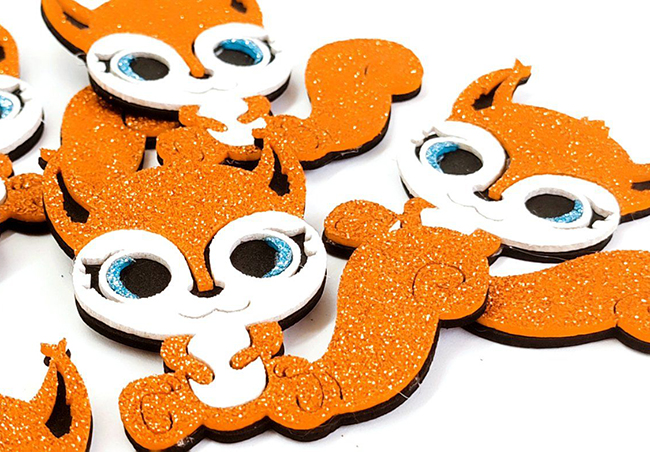 Decorative product Squirrel, 7 cm, 10 pcs in a pack.