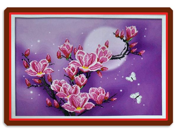Kit embroidery cross Morning Magnolia