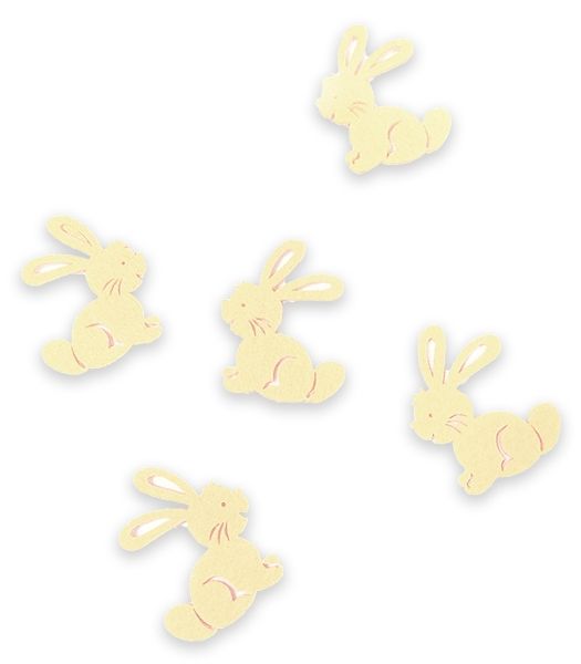Decor from felt Rabbit, 5 cm, milky, 30 pieces per ounce