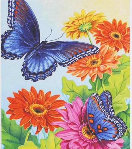Summer, 20*30 cm. Set for creativity with rhinestones on a stretcher
