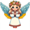 Set with rhinestones (sticker) Angel of Ukraine, 10*10 cm