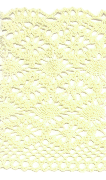 Lace milky, cotton 12 cm