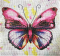A set for creativity with rhinestones pillowcase Lilac moth 40 * 40 cm