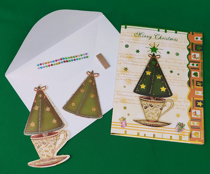 Листівка 3D із стразами та конвертом DIY, 15*20 см/НР 2