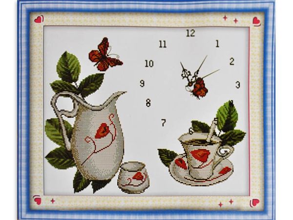 Kit embroidery cross Watch Coffee
