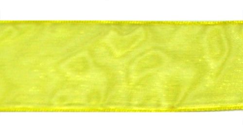 Стрічка з органзи, жовта, ширина 2,5 см; 45,7 м в рул. (D555,15)