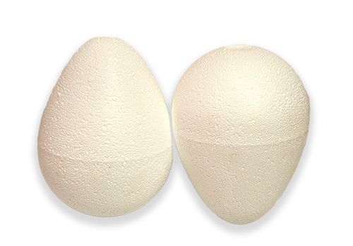 Styrofoam product Egg 15 cm, 2 pcs per pack. (U)