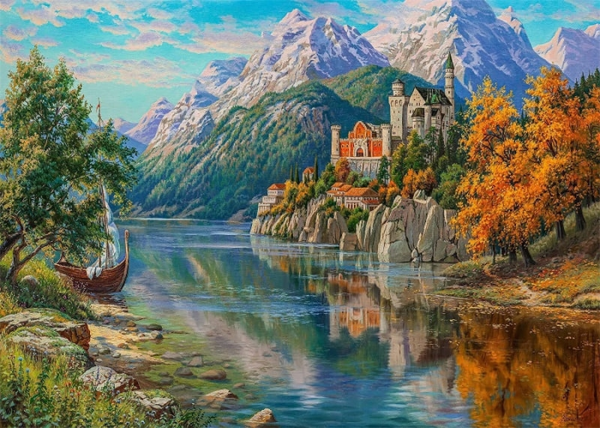 Тиша навкруги, 50*40 см. Rhinestone set (canvas+holder)
