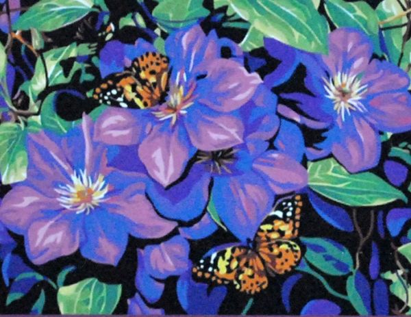 Set for creativity with rhinestone Flowers and moths 48*58