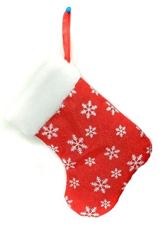 Snowflake decorative red boot 28cm