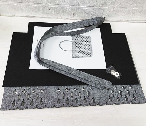Felt bag DIY, gray