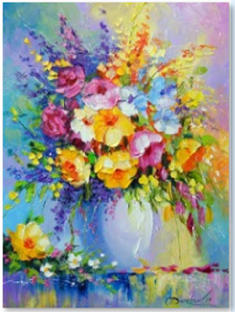 A bouquet of summer wildflowers. Darchuk O. 40*50 cm. Set for creativity with rhinestones on a stretcher