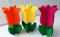Decorative item made of felt Tulip 3D, 11 cm, orange
