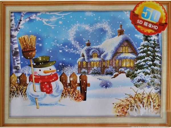Kit embroidery cross seasons. Winter