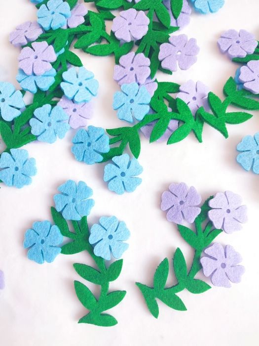 Decorative felt product Periwinkle, 9.5 cm, 30 pcs in a pack.