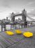 Yellow umbrellas 30*40 cm. Set for creativity with rhinestones on a stretcher