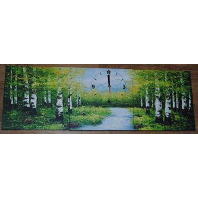 Годинник-триптих 30*30 "Березовий гай"