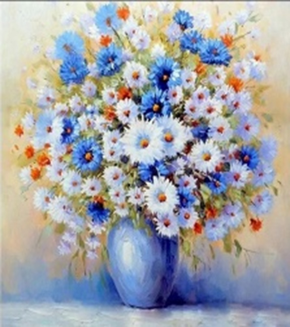 A bouquet from childhood. Set for creativity with rhinestones on a stretcher 40*50 cm