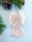 Decorative product White angel, 13 cm, silver, 4 pcs in a pack.