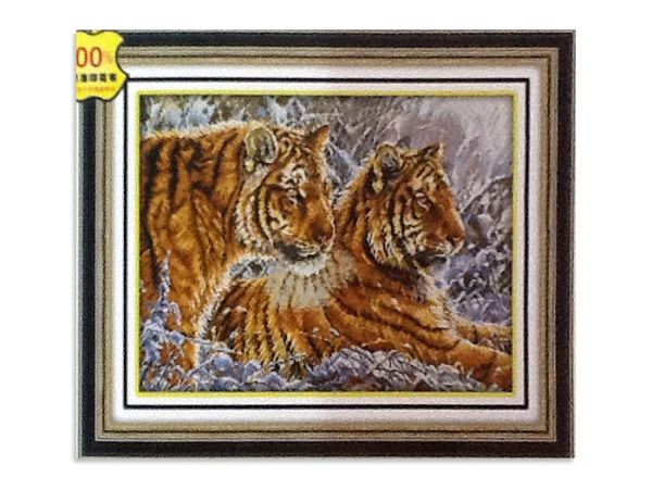 Kit embroidery cross Tigers