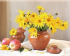 Still life with chrysanthemums, 50*40cm. Rhinestone set (canvas+holder)
